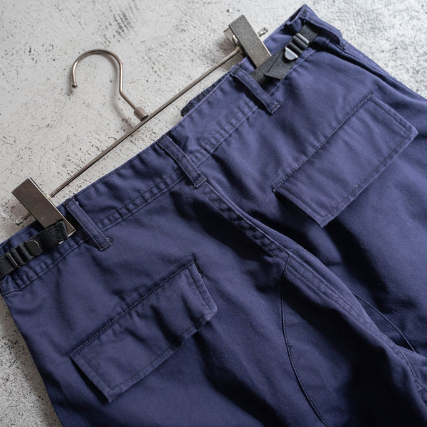 2000s navy cotton × poly cargo pants