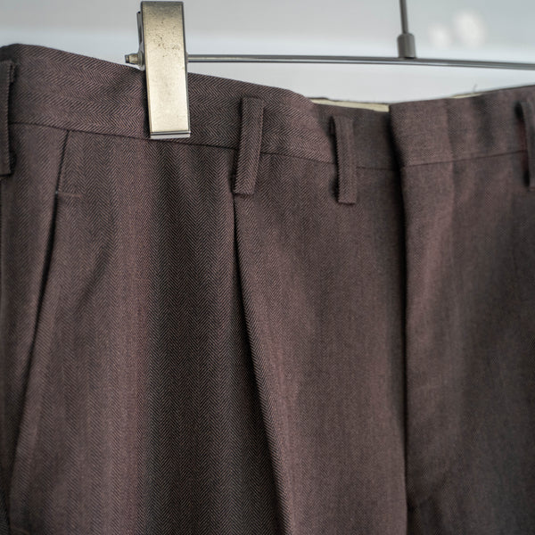 1990s Japan vintage brown HBT wool slacks
