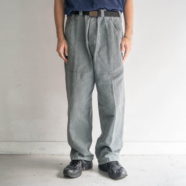 1950-60s Swiss military denim work pants