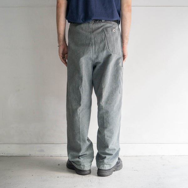 1950-60s Swiss military denim work pants