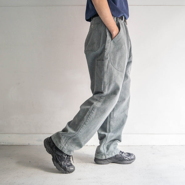 1950-60s Swiss military denim work pants