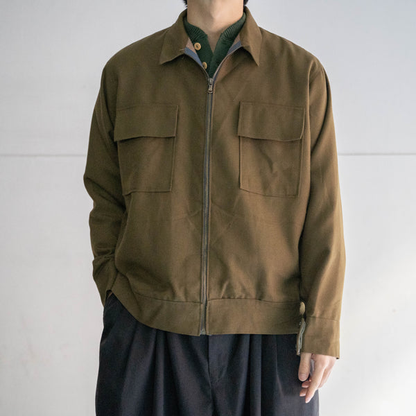 around 1980s Europe brown short length work jacket 'dead stock'