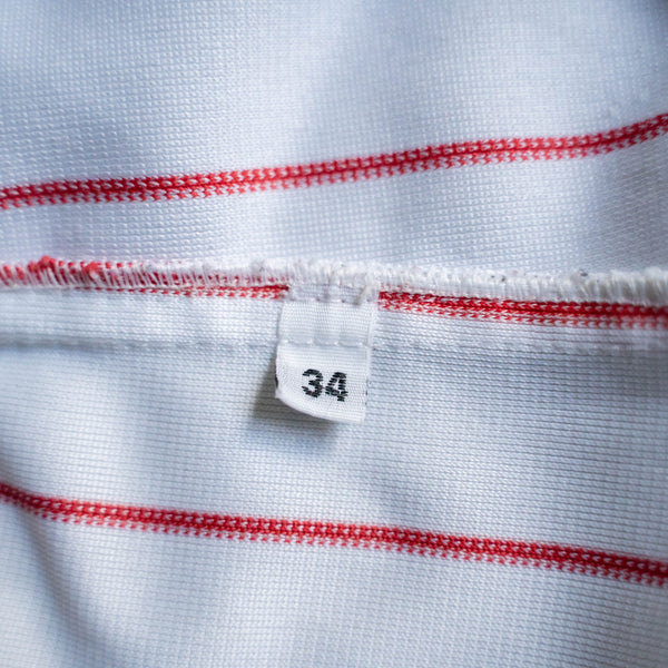 around 1980s white × red stripe baseball uniform pants