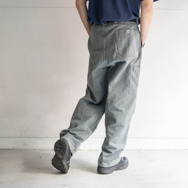 1950-60s Swiss military denim work pants