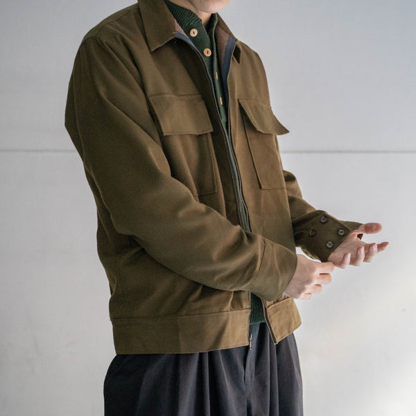 around 1980s Europe brown short length work jacket 'dead stock'