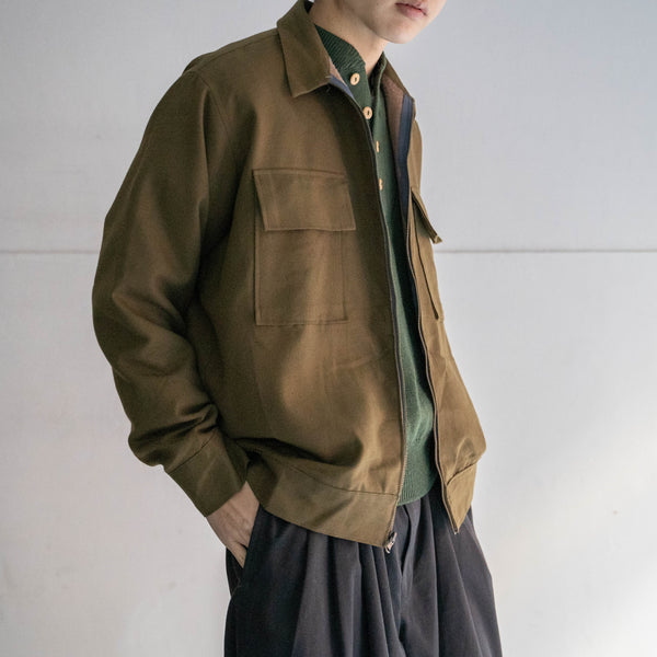 around 1980s Europe brown short length work jacket 'dead stock'