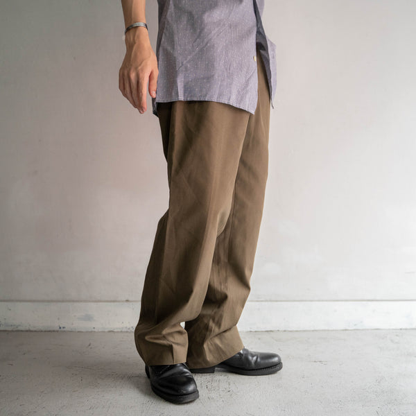 1990s Italian military dark brown chino slacks
