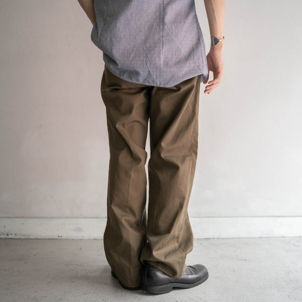 1990s Italian military dark brown chino slacks