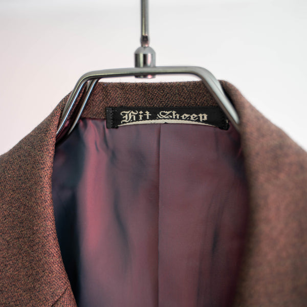 1980s Japan vintage brown weavy tailored jacket