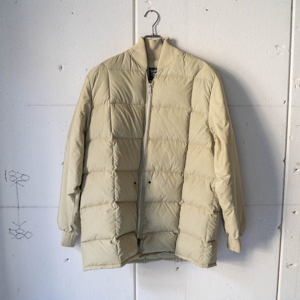 1990s Canada beige color nylon jacket - with down liner-