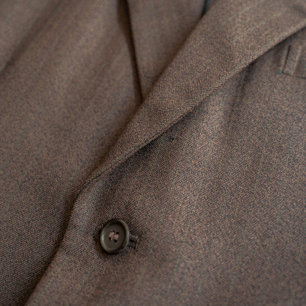 1980s Japan vintage brown weavy tailored jacket
