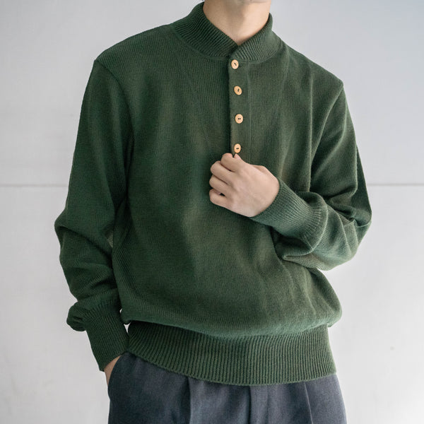 1990s Italy green pullover knit 'dead stock'