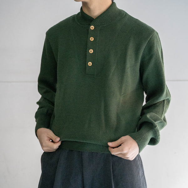 1990s Italy green pullover knit 'dead stock'
