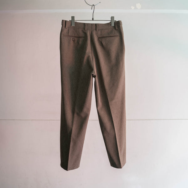 1990s Japan vintage brown weavy slacks -side adjuster-