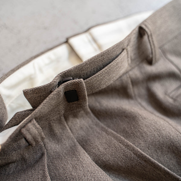 1990s Japan vintage brown weavy slacks -side adjuster-