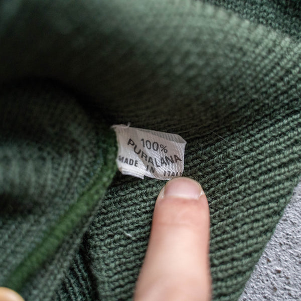 1990s Italy green pullover knit 'dead stock'