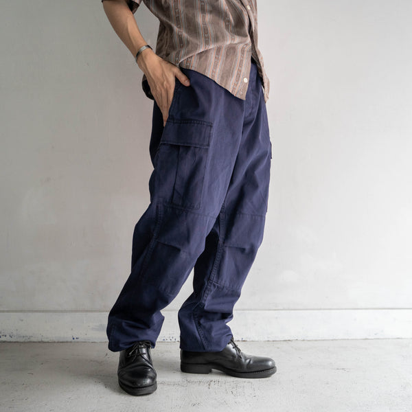 2000s navy cotton × poly cargo pants