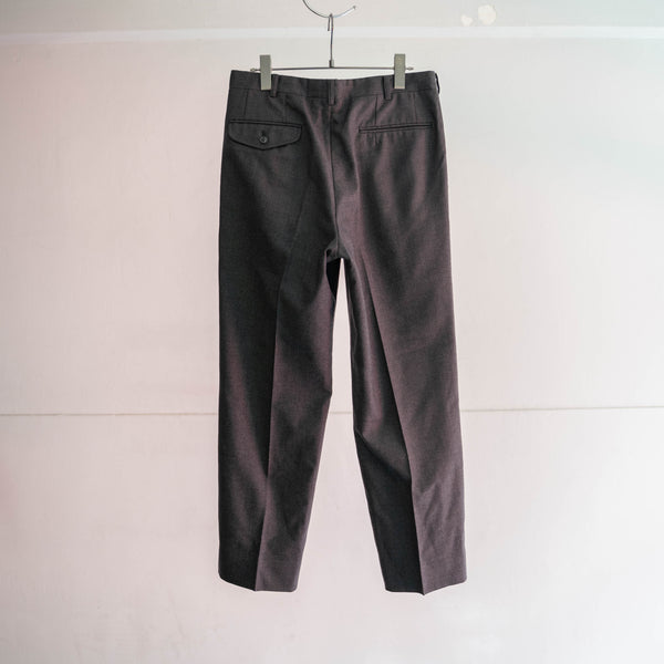 1990s Japan vintage gray wool 2tuck slacks