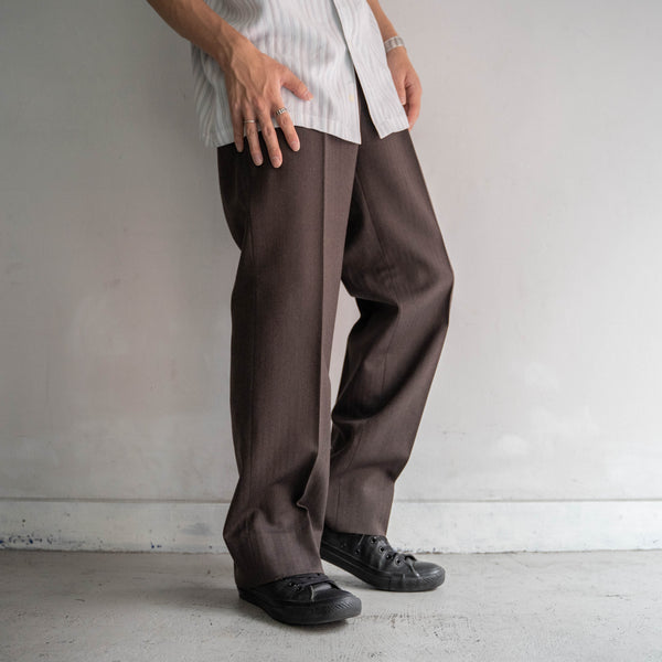 1990s Japan vintage brown HBT wool slacks