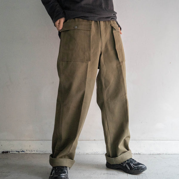1980s Europe beige hunting pants -big front pockets- 'dead stock'