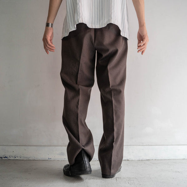 1990s Japan vintage brown HBT wool slacks