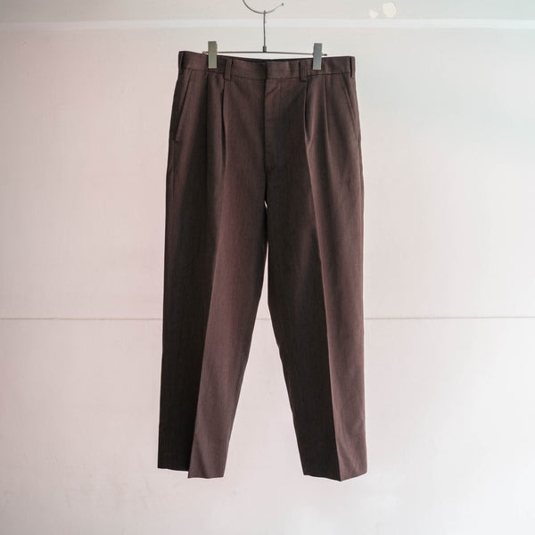 1990s Japan vintage dark brown chambray slacks