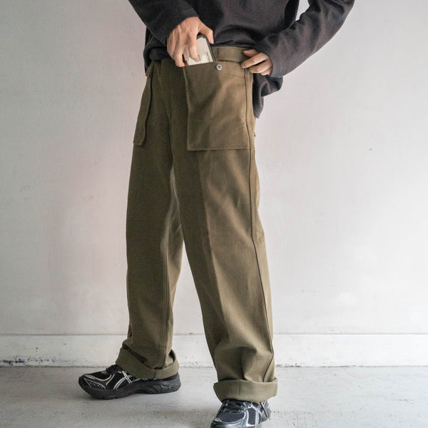 1980s Europe beige hunting pants -big front pockets- 'dead stock'