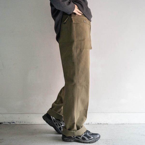 1980s Europe beige hunting pants -big front pockets- 'dead stock'