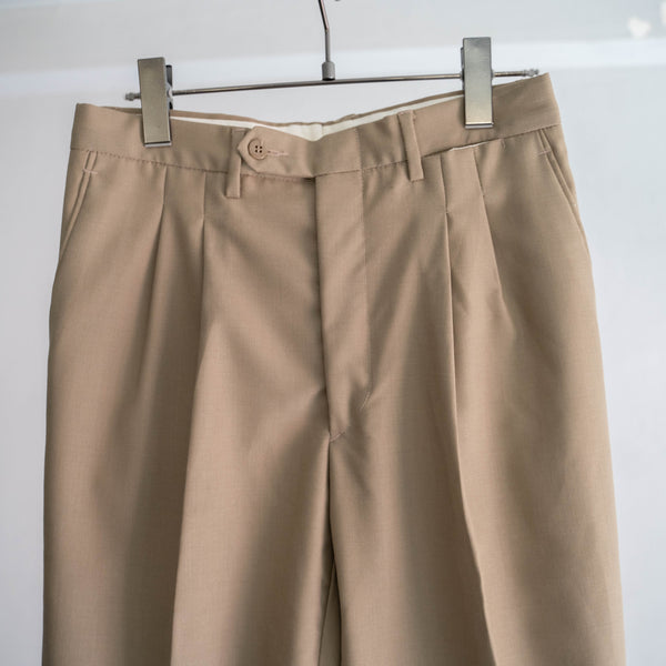 1990-2000s Italian military light weight dress pants 'dead stock'-beige color -
