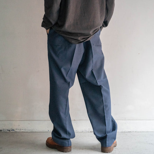 around 1980s Japan vintage dark blue work pants -strange pocket- 'dead stock'