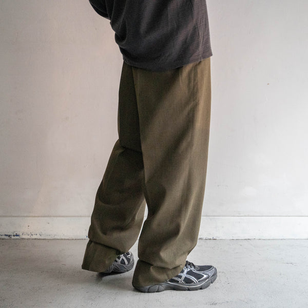 1980s US military dark khaki straight dress pants
