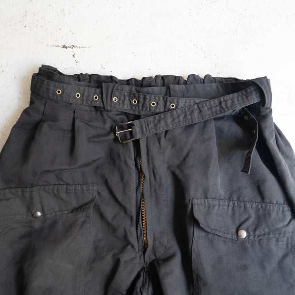 1960-80s Italian military helicrew pants 'dead stock' -black dyed-