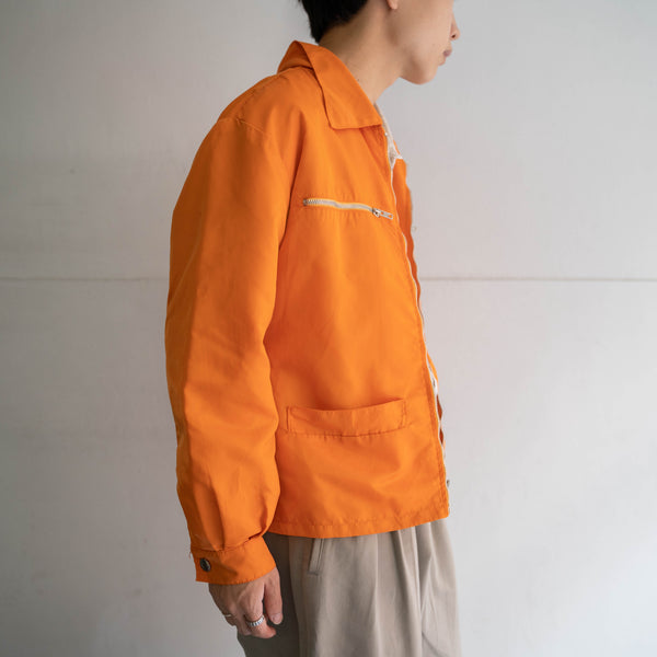 1980s France vivid orange short blouson