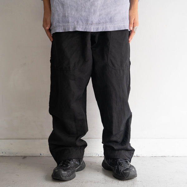 1960-80s Italian military helicrew pants 'dead stock' -black dyed-