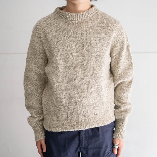 around 1990s off white × beige color wool knit