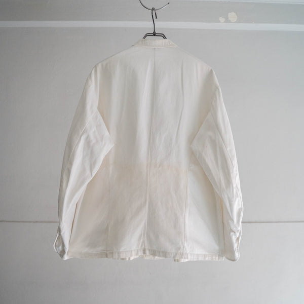 around 1960s France white color double breasted chef jacket
