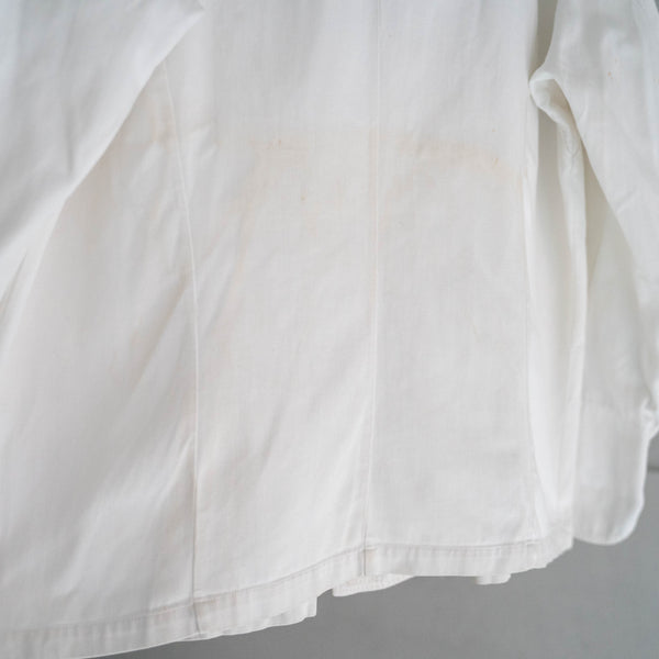 around 1960s France white color double breasted chef jacket