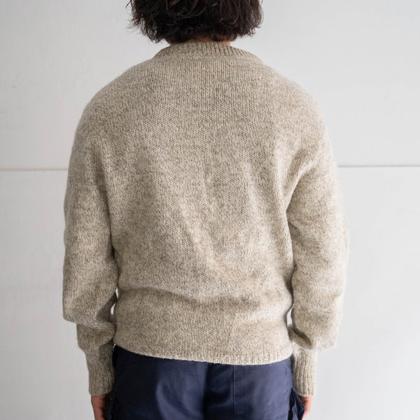 around 1990s off white × beige color wool knit