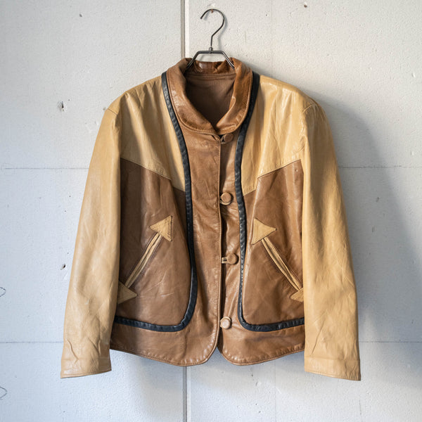 around 1980s Germany switching design leather jacket