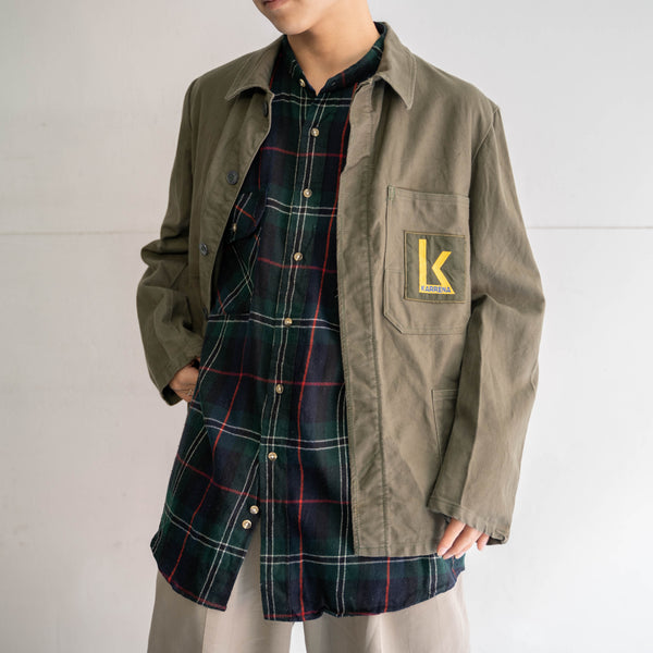 1990s black watch no collar l/s shirt