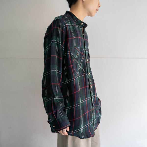 1990s black watch no collar l/s shirt