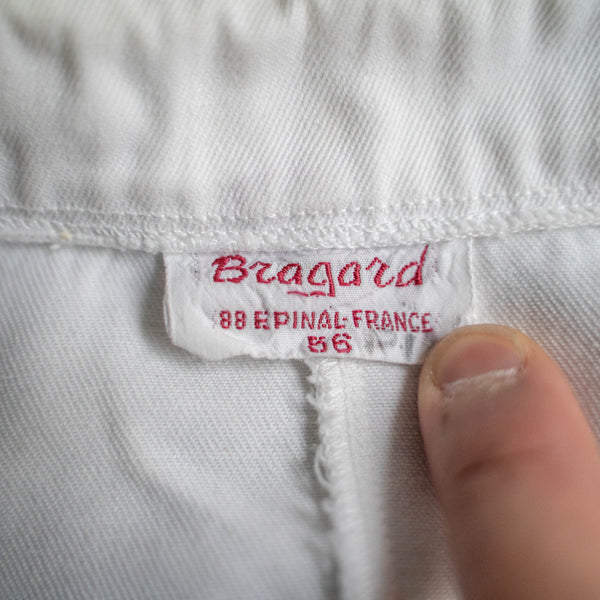 around 1960s France white color double breasted chef jacket