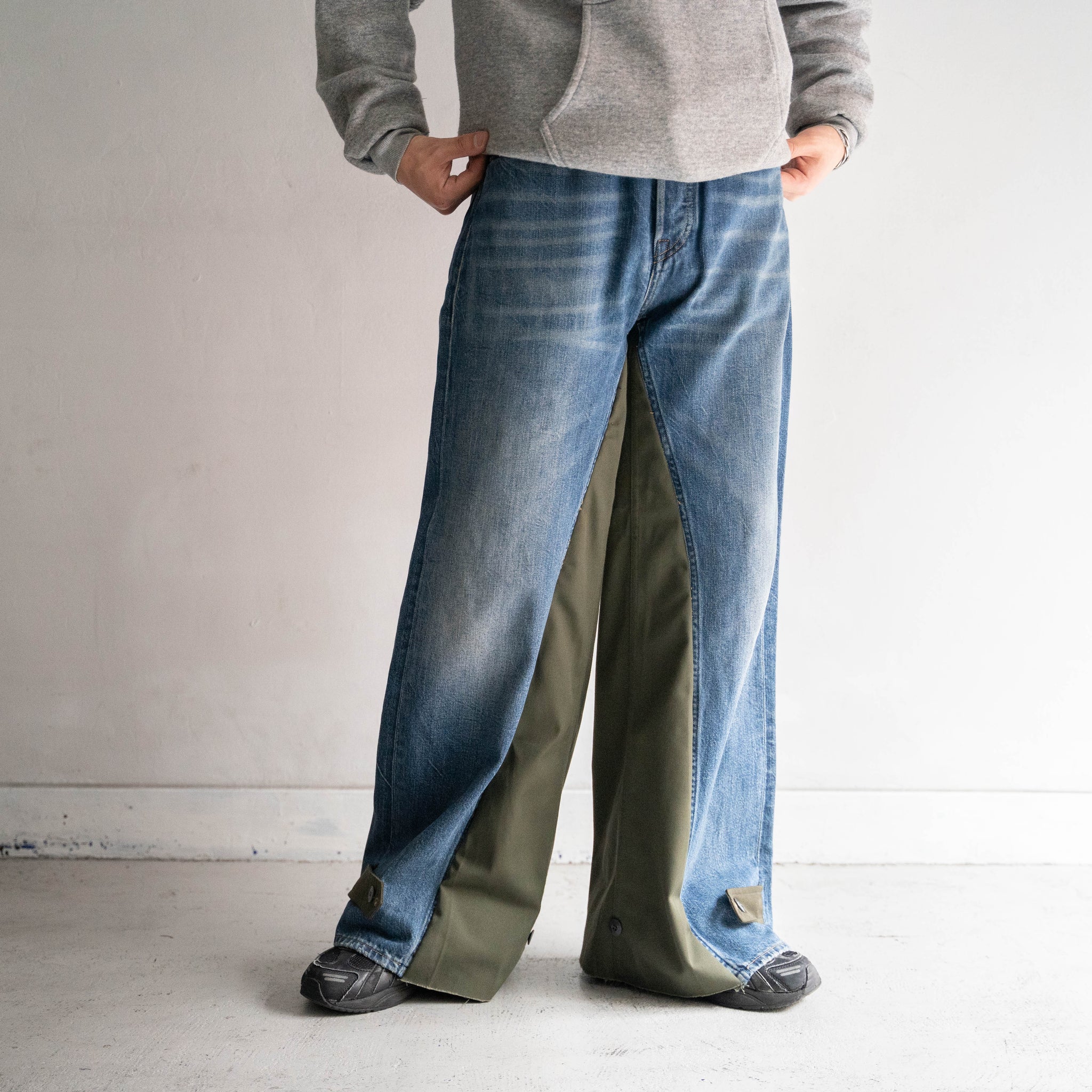 Levi's denim × Europe military docking wide pants