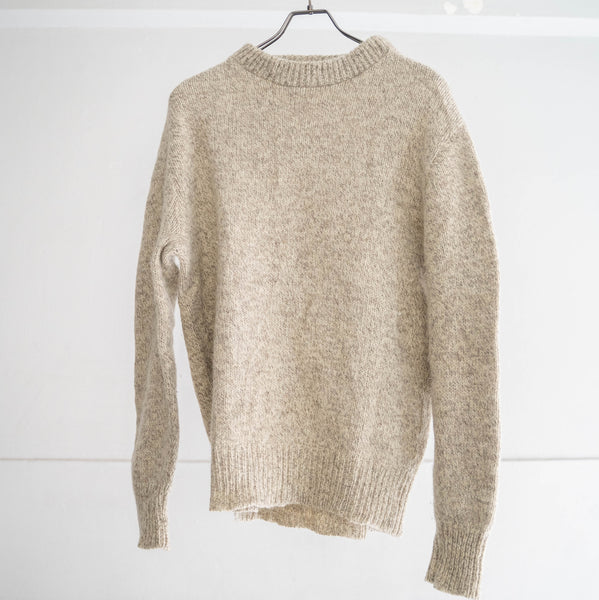 around 1990s off white × beige color wool knit