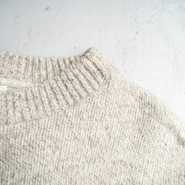 around 1990s off white × beige color wool knit