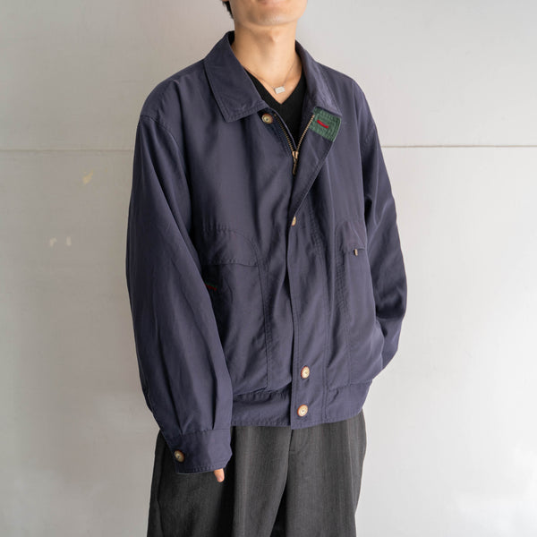 1990s navy casual short blouson