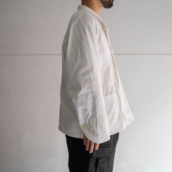 around 1960s France white color double breasted chef jacket