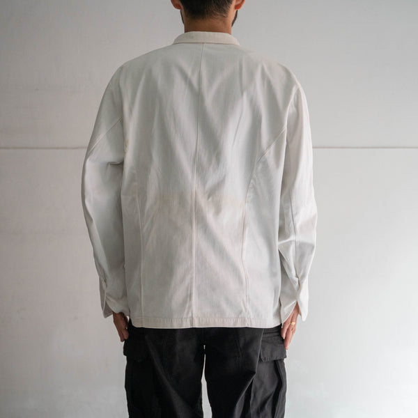 around 1960s France white color double breasted chef jacket