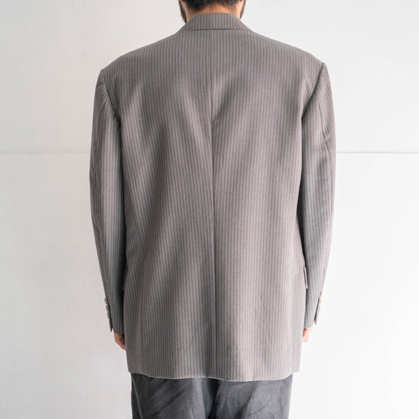 around 1970s Japan vintage gray striped wool tailored jacket