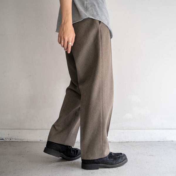 1990s Japan vintage brown weavy slacks -side adjuster-